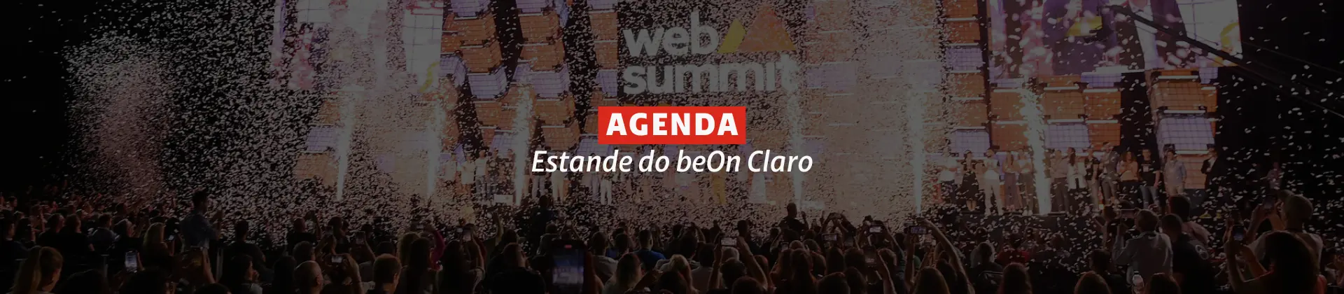 Agenda do stand do beOn Claro no Web Summit Rio 